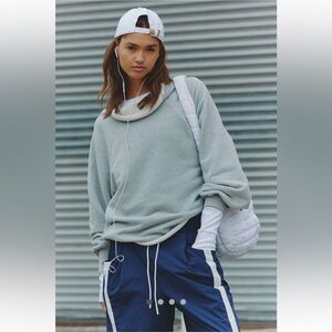 FREE PEOPLE FP Movement Cutback Mock Neck Pullover NWT $128 MSRP